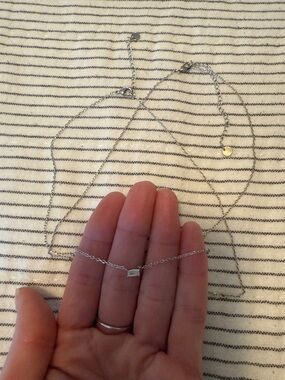 Delicate Silver Bar Necklace - Minimal Women's Jewelry